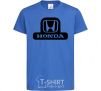 Kids T-shirt Honda's logo royal-blue фото