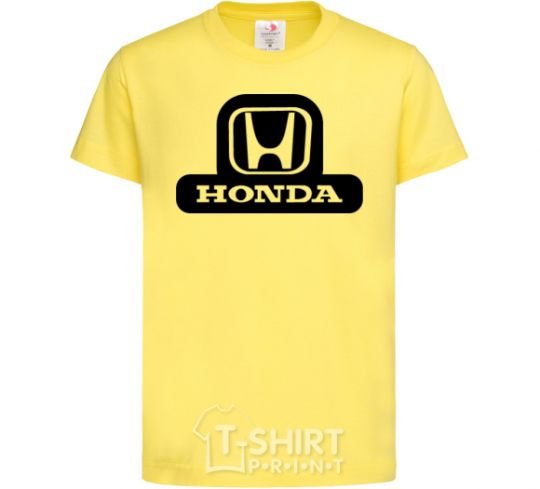 Kids T-shirt Honda's logo cornsilk фото