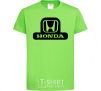 Kids T-shirt Honda's logo orchid-green фото