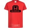 Kids T-shirt Honda's logo red фото