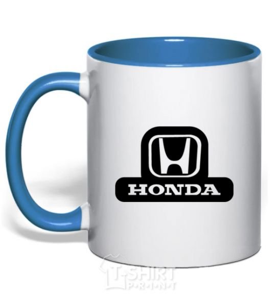 Mug with a colored handle Honda's logo royal-blue фото