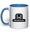 Mug with a colored handle Honda's logo royal-blue фото