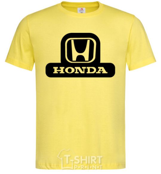 Men's T-Shirt Honda's logo cornsilk фото