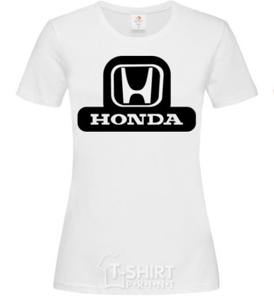 Women's T-shirt Honda's logo White фото