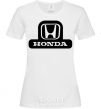 Women's T-shirt Honda's logo White фото