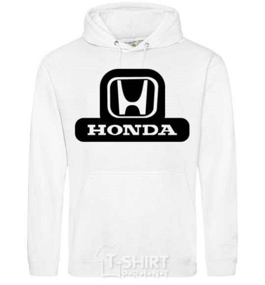 Мужская толстовка (худи) Лого Honda Белый фото
