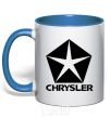 Mug with a colored handle Logo Chrysler royal-blue фото