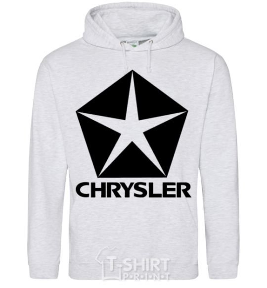 Men`s hoodie Logo Chrysler sport-grey фото