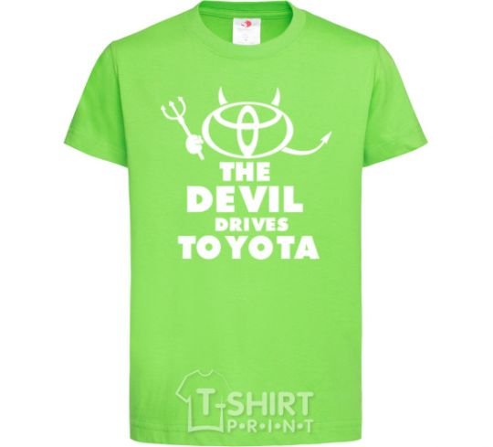 Kids T-shirt The devil drives toyota orchid-green фото