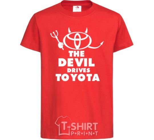 Детская футболка The devil drives toyota Красный фото