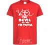 Kids T-shirt The devil drives toyota red фото