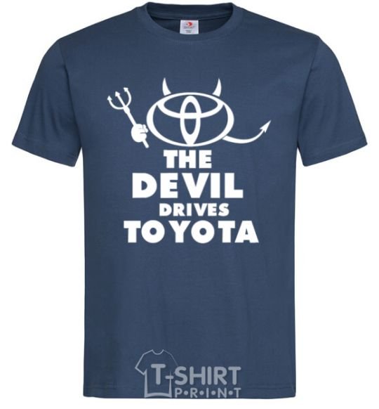 Men's T-Shirt The devil drives toyota navy-blue фото