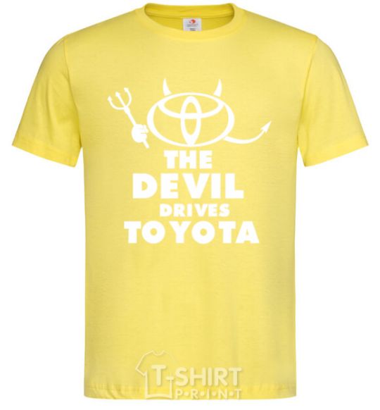 Men's T-Shirt The devil drives toyota cornsilk фото