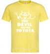 Мужская футболка The devil drives toyota Лимонный фото