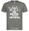 Men's T-Shirt The devil drives toyota dark-grey фото