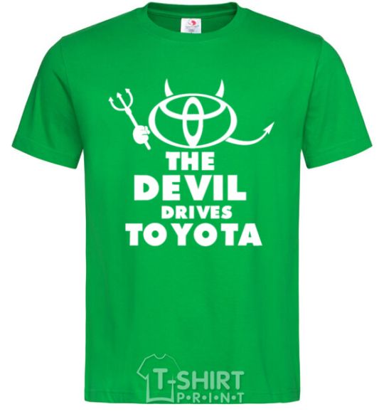 Men's T-Shirt The devil drives toyota kelly-green фото