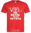 Men's T-Shirt The devil drives toyota red фото