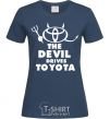 Women's T-shirt The devil drives toyota navy-blue фото