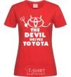 Women's T-shirt The devil drives toyota red фото