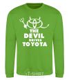 Sweatshirt The devil drives toyota orchid-green фото