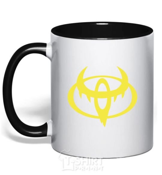 Mug with a colored handle Evil toyota black фото