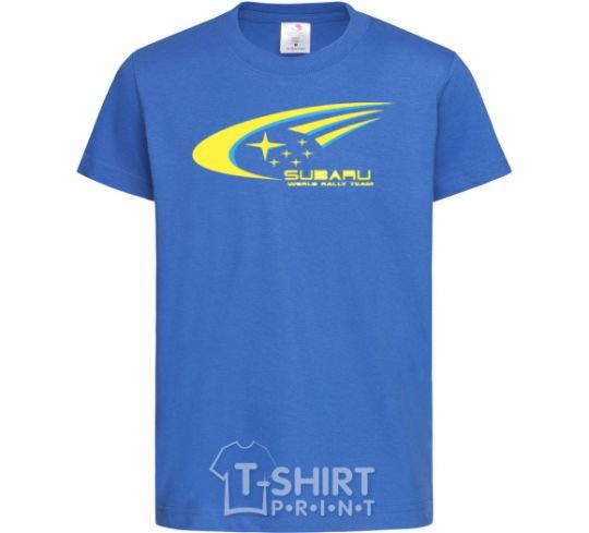 Детская футболка Subaru world rally team Ярко-синий фото