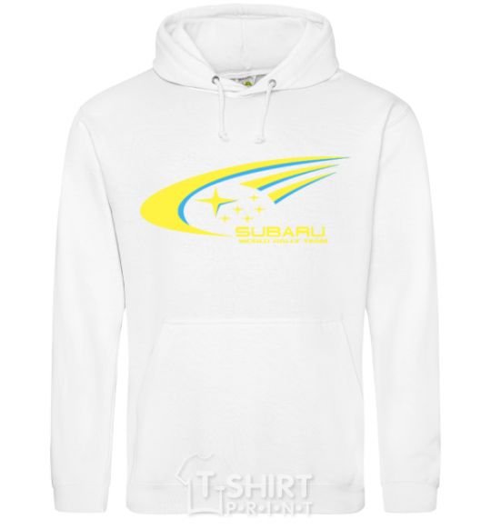 Men`s hoodie Subaru world rally team White фото