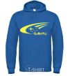 Men`s hoodie Subaru world rally team royal фото