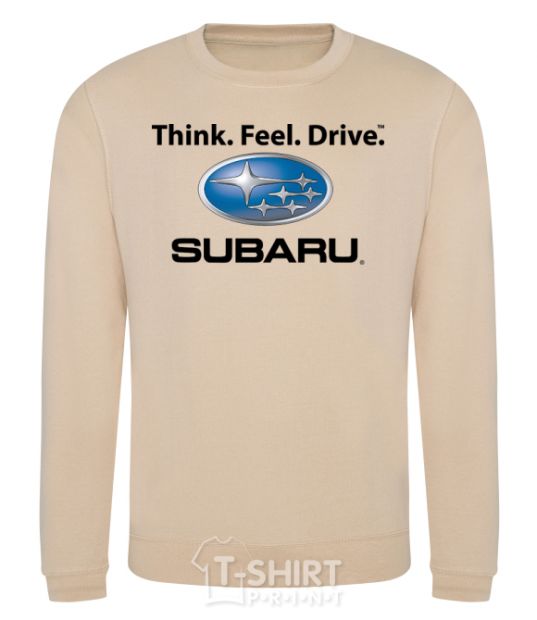 Свитшот Think feel drive Subaru Песочный фото