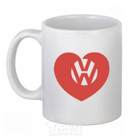 Ceramic mug Love W White фото