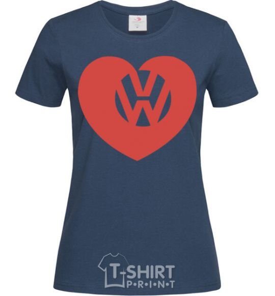Женская футболка Love W Темно-синий фото