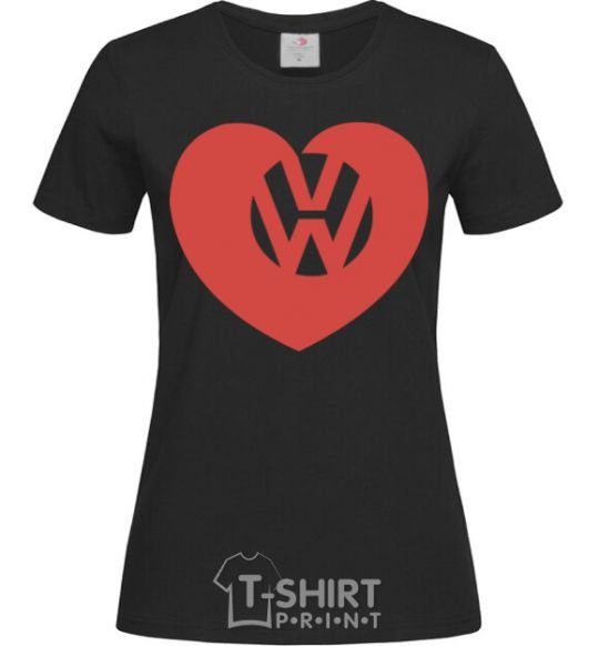 Женская футболка Love W Черный фото