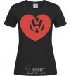 Women's T-shirt Love W black фото