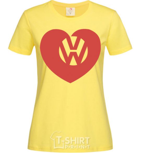 Women's T-shirt Love W cornsilk фото