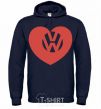 Men`s hoodie Love W navy-blue фото