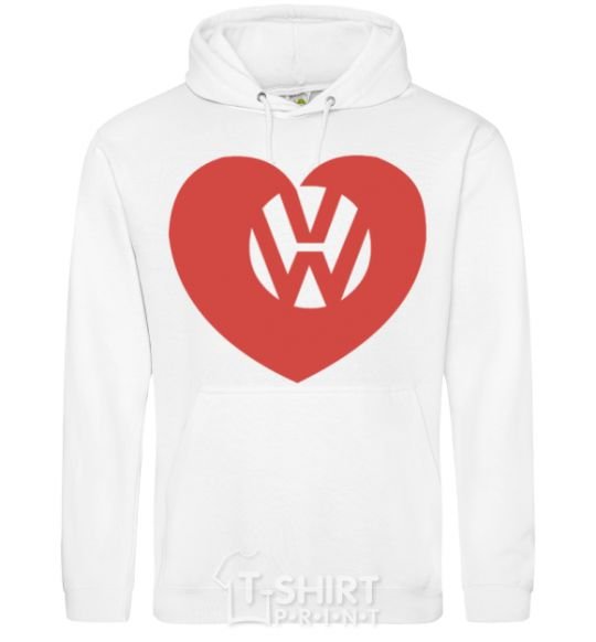 Men`s hoodie Love W White фото