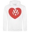 Men`s hoodie Love W White фото