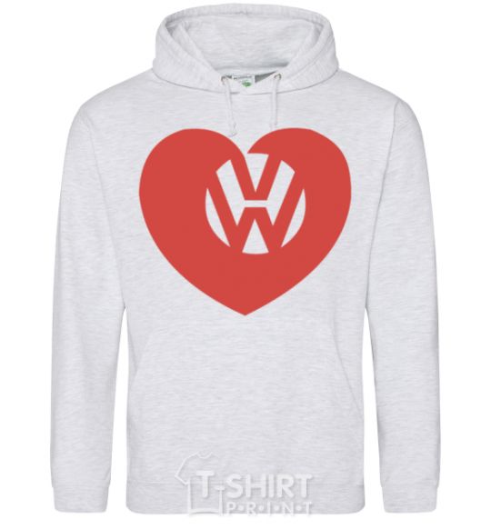 Men`s hoodie Love W sport-grey фото