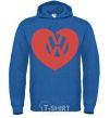 Men`s hoodie Love W royal фото