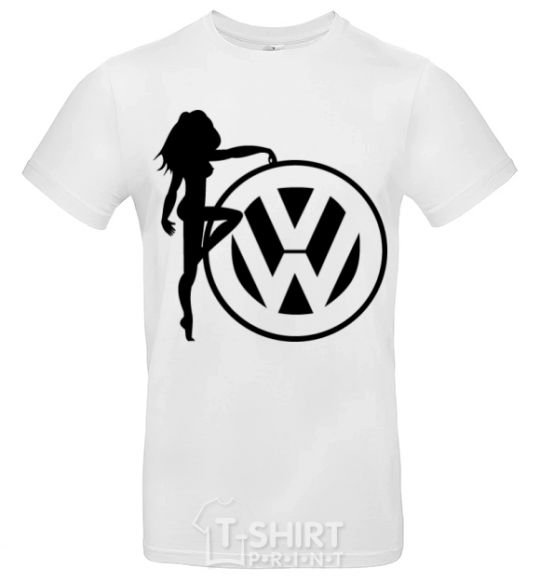 Men's T-Shirt Girls love Volkswagen White фото