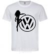 Men's T-Shirt Girls love Volkswagen White фото