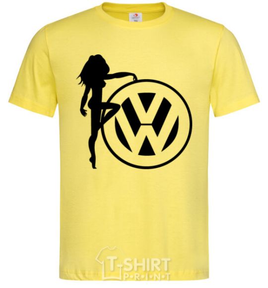 Men's T-Shirt Girls love Volkswagen cornsilk фото