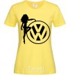 Women's T-shirt Girls love Volkswagen cornsilk фото