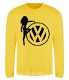 Sweatshirt Girls love Volkswagen yellow фото