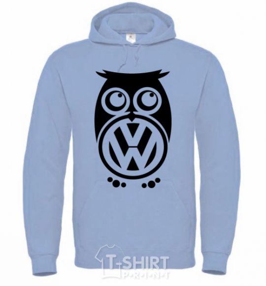 Men`s hoodie Volkswagen Owl sky-blue фото