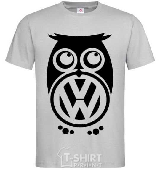 Men's T-Shirt Volkswagen Owl grey фото