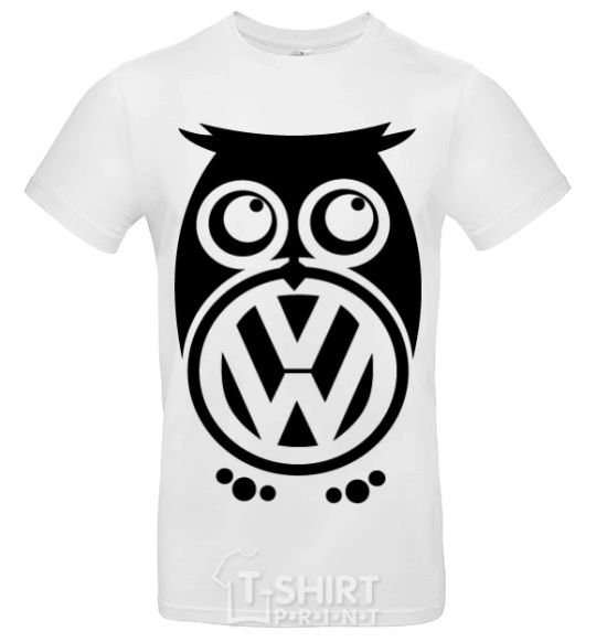 Men's T-Shirt Volkswagen Owl White фото