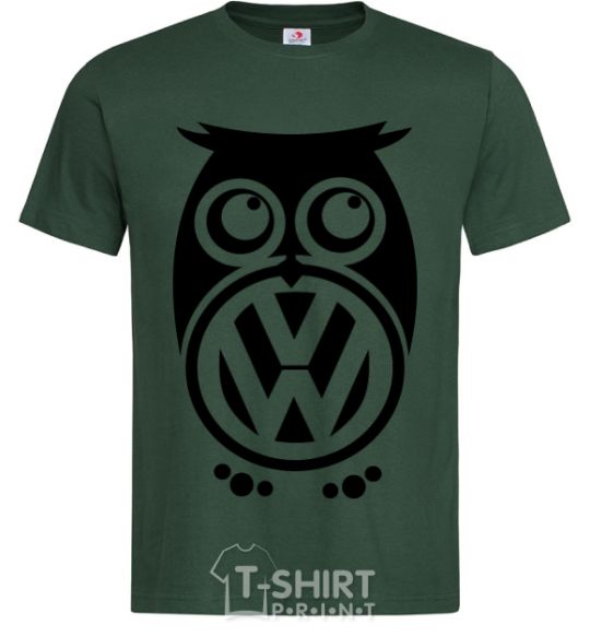 Men's T-Shirt Volkswagen Owl bottle-green фото