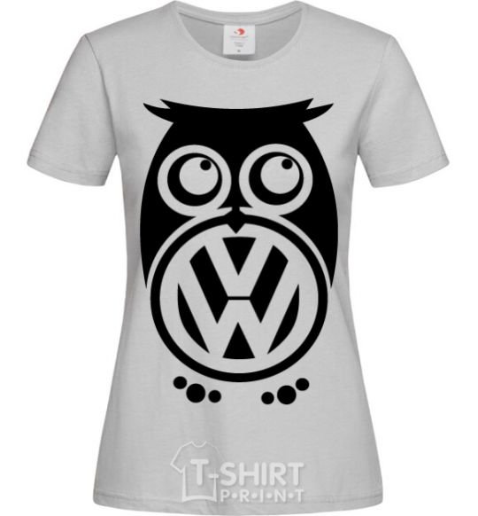 Women's T-shirt Volkswagen Owl grey фото