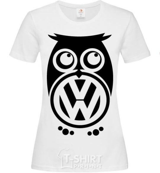 Women's T-shirt Volkswagen Owl White фото